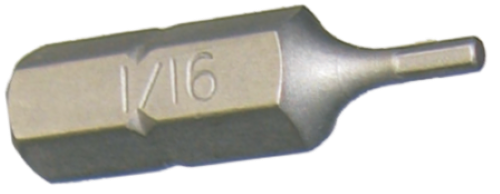 [159-30601] 1/16" 1/4" In-hex Insert Bit 25mm Long