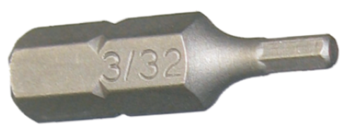 [159-30602] 3/32" 1/4" In-hex Insert Bit 25mm Long