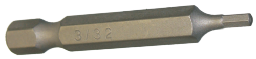[159-30613] 3/32" In-hex 1/4" Hex Bit 50mm Long
