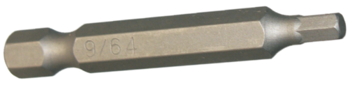 [159-30616] 9/64" In-hex 1/4" Hex Bit 50mm Long