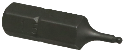 1.5mm Ball In-hex 1/4 Inch Hex Bit 25mm Long