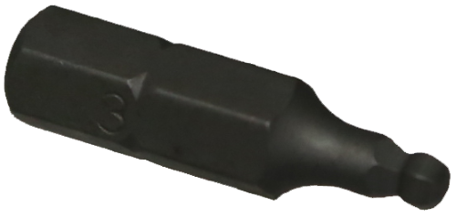 [159-30813] 3mm Ball In-hex 1/4" Hex Bit 25mm Long