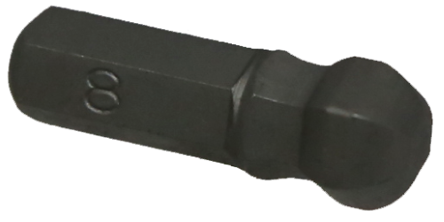 [159-30818] 8mm Ball In-hex 1/4" Hex Bit 25mm Long