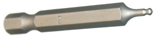 2mm Ball In-hex 1/4 Inch Hex Bit 50mm Long