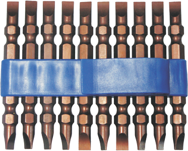 10 Piece Double End Slotted 5mm Power Bits 1/4 Hex