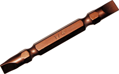 [159-30908] 1/4" Slotted 1/4" Hex Double End Power Bit