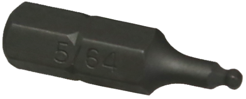 [159-30910] 5/64" Ball In-hex 1/4" Hex Bit 25mm Long