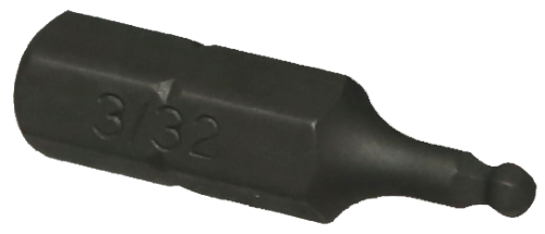 [159-30911] 3/32" Ball In-hex 1/4" Hex Bit 25mm Long