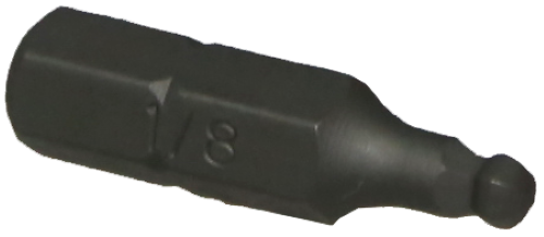 [159-30913] 1/8" Ball In-hex 1/4" Hex Bit 25mm Long