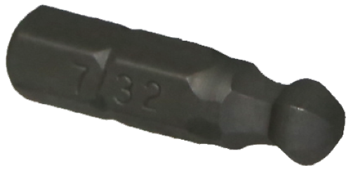 [159-30917] 7/32" Ball In-hex 1/4" Hex Bit 25mm Long