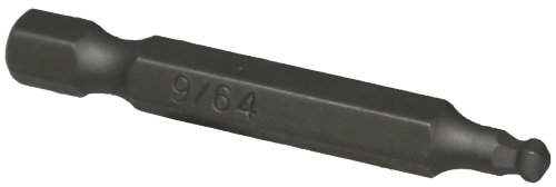 [159-30924] 9/64" Ball In-hex 1/4" Hex Bit 50mm Long