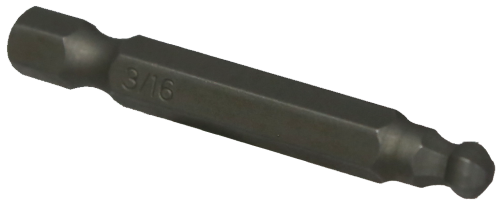 3/16 Inch Ball In-hex 1/4 Inch Hex Bit 50mm Long