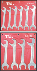 10 Piece SAE Angle Wrench Open End Set 1.5/16 Inch - 2 Inch