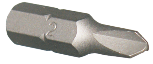 #2 Tri-Wing 1/4" Hex Bit 25mm Long