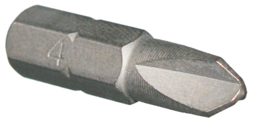 #4 Tri-Wing 1/4" Hex Bit 25mm Long