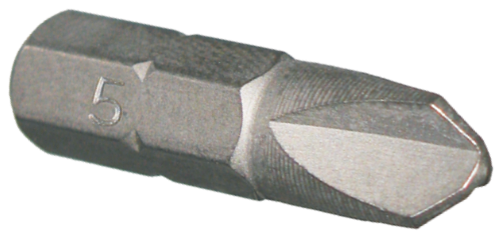 #5 Tri-Wing 1/4" Hex Bit 25mm Long
