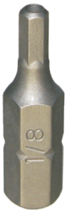 1/8" Tamper In-hex 1.4" Hex Bit 25mm L