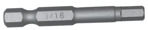 3/16" Tamper In-hex 1/4" Hex Bit 50mm L