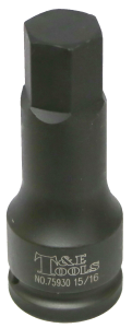 15/16" 3/4" Drive In-hex Impact Socket 105mm L