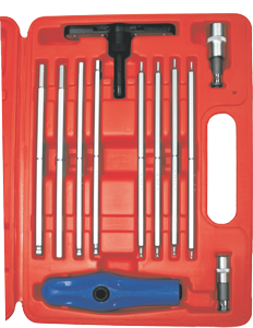 12 Piece SAE Ball-End In-hex Bit Set 1/4 Inch Hex 1/8 Inch .5/16 175mm Long