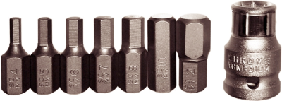 8 Piece SAE In-hex 1/8 Inch - 3/8 Inch 10mm 30mm Long
