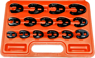 15 Piece Metric Flare Nut Crows-foot Set
