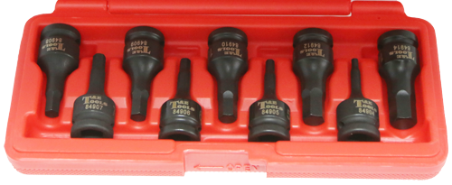9 Piece 1/2" Drive Metric In-hex Impact Socket S 60mm L