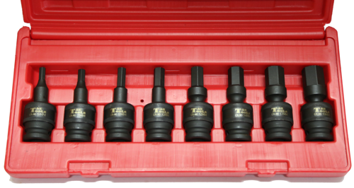 8 Piece 1/2" Drive Impact Universal In-hex Socket Set 6-19mm.
