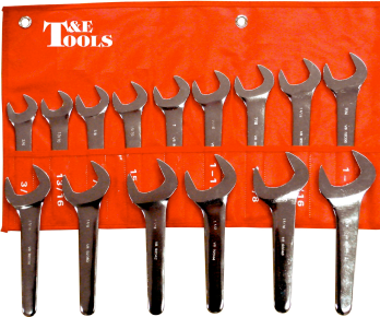 15 Piece SAE Open End Service Wrench Set 3/4 Inch To 1.5/8 Inch 