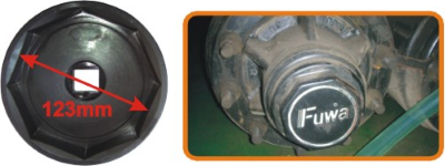Fuwa 124mm 8 Point Wheel Shaft Cover Socket .