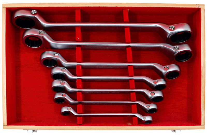 Heavy Duty Metric Offset Ratchet Box Wrench