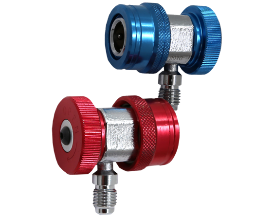[159-AC912] R134a 90 Degree Manual Service Couplers