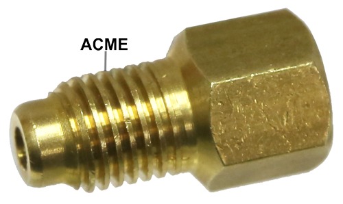 [159-AC915] Convertible Adaptor R134a Acme 1/4" SAE Cylinder