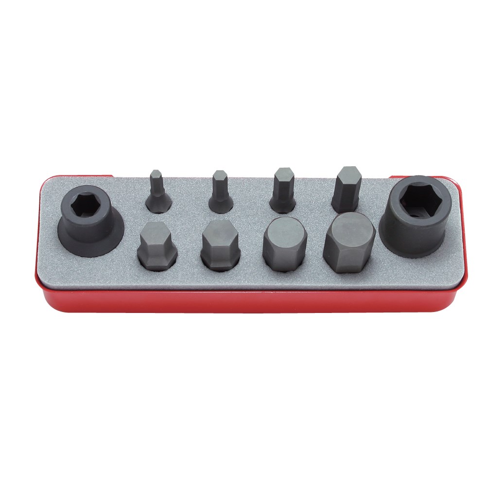 Impact Inhex Socket Set 1/2 Inch Drive 10 Pcs 5-19mm KO14209m