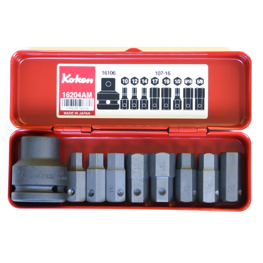 Impact Bit Holder & Bit Set 3/4 Inch Drive (9PCS) KO16204am
