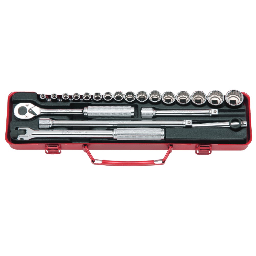 Socket Set 3/8 Inch Drive-6 Point&12 Point 6-22mm (21PCS)