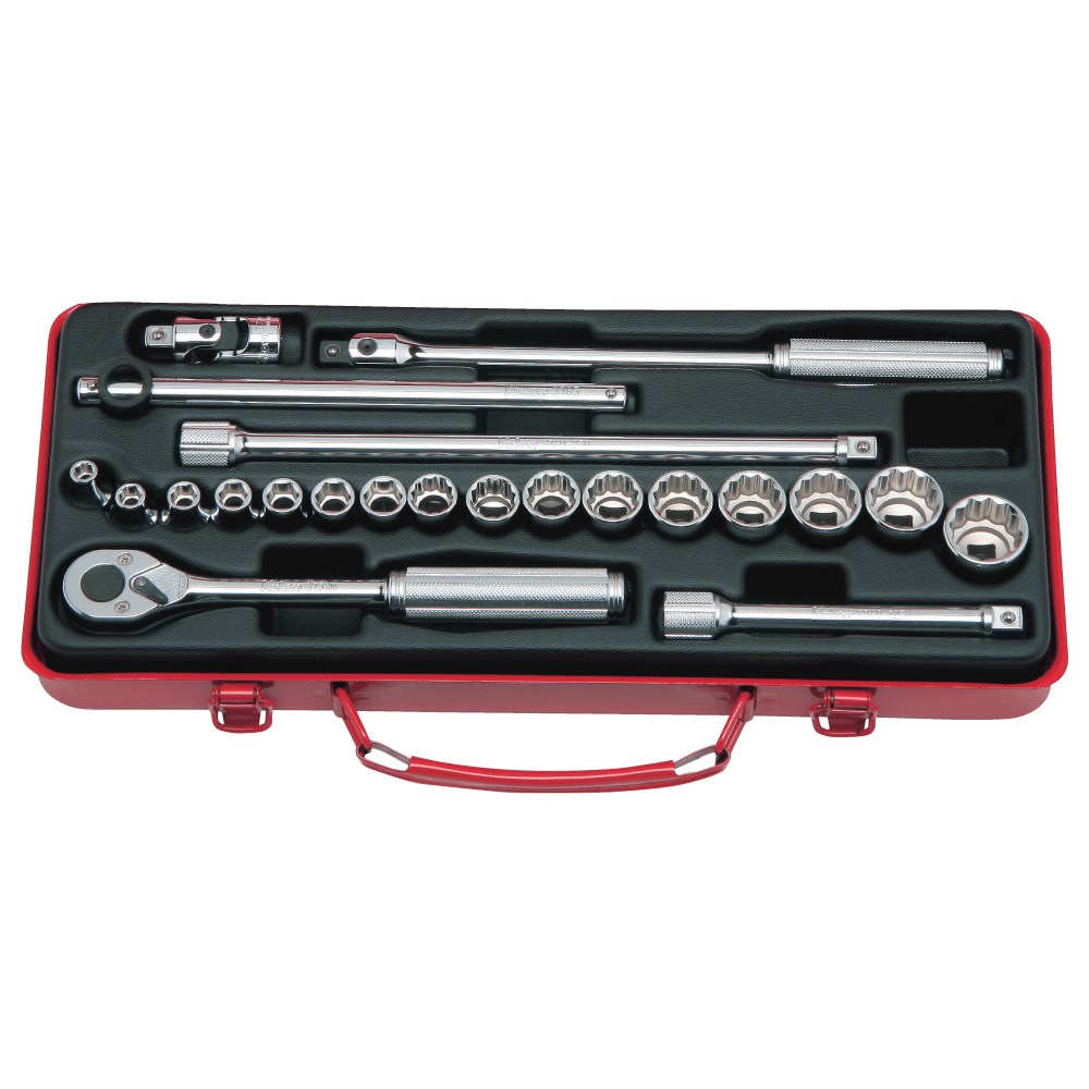 Socket Set 3/8 Inch Drive-6 Point&12 Point 6-22mm (22PCS)