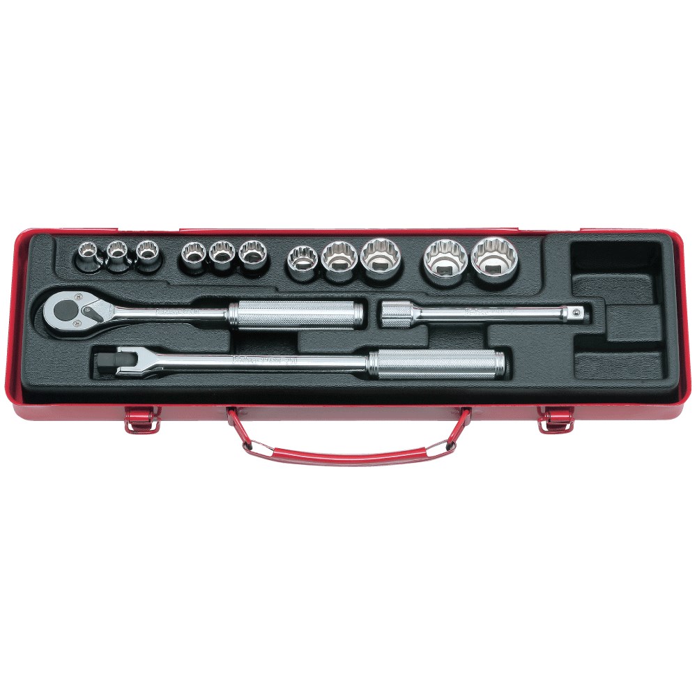 Socket Set 3/8 Inch Drive-12 Point 8-22mm (14PCS)