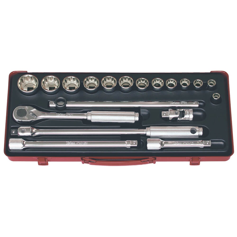 SOCKET SET 1/2 Inch Drive 3/8-1.1/4 AF(19P KO4241A