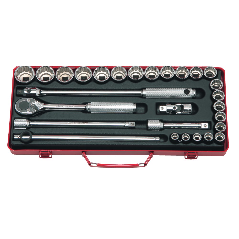 Socket Set 1/2 Inch Drive-12 Point 10-32mm (28PCS)
