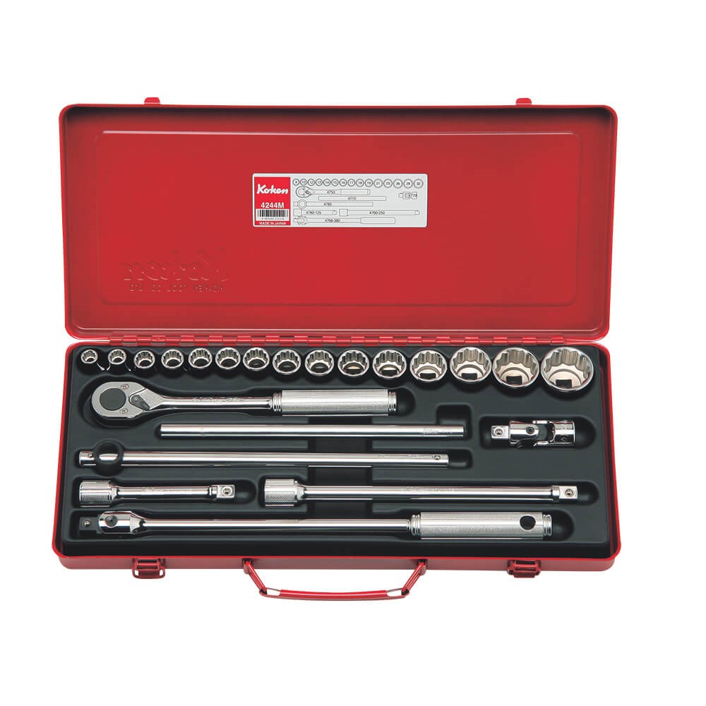 SOCKET SET 1/2 Inch Drive9-32MM (22PCS) KO4244M