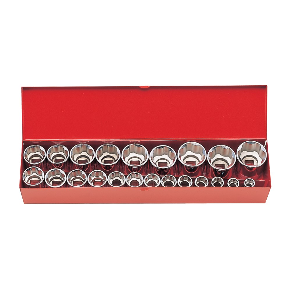 Socket Set 1/2 Inch Drive-12 Point 3/8-1 1/4 AF 18pcs