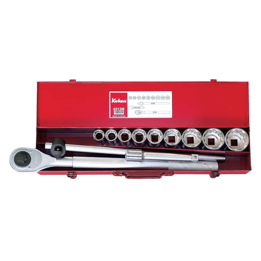 Socket Set 3/4 Inch Drive 12 Point 22-50mm (12PCS)