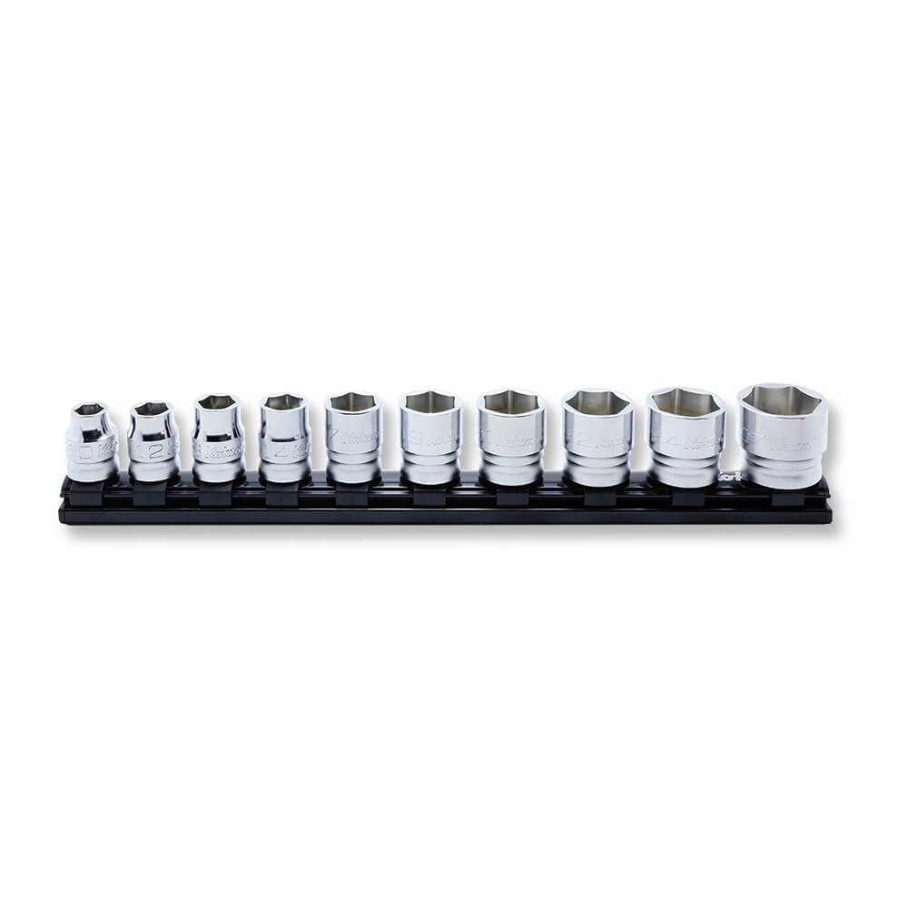 KORS4400MZ/10 - Ko-Ken Z Series Socket Set 1/2 Inch Drive 10 Peice on Magnetic Rail 26-30MM