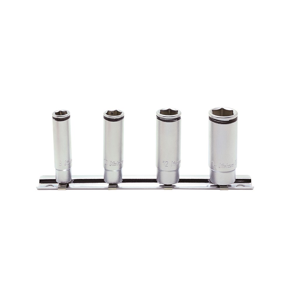 SET SOCKET 1/4 Inch Drive NUTGRIP DEEP 8MM - 14MM KORS2350M/4
