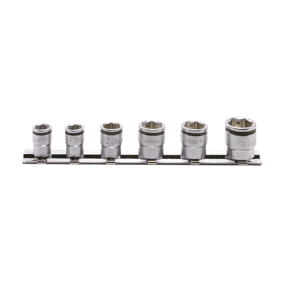 SET SOCKET 1/4 Inch Drive NUTGRIP ON R 6MM - 14MM KORS2450MS/6