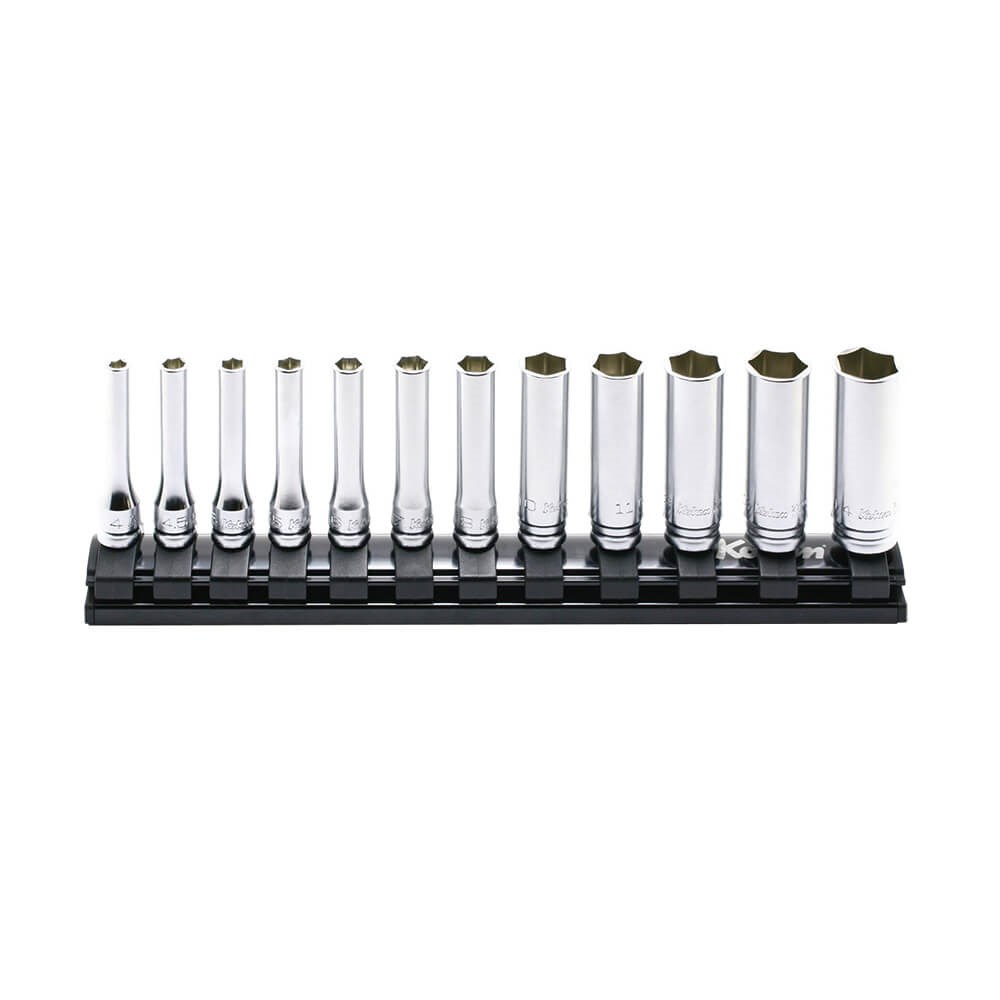 SOCKET SET RAIL Z SERIES 1/4 Inch Drive 6PT 4-14MM 12PC KORS2300MZ/12