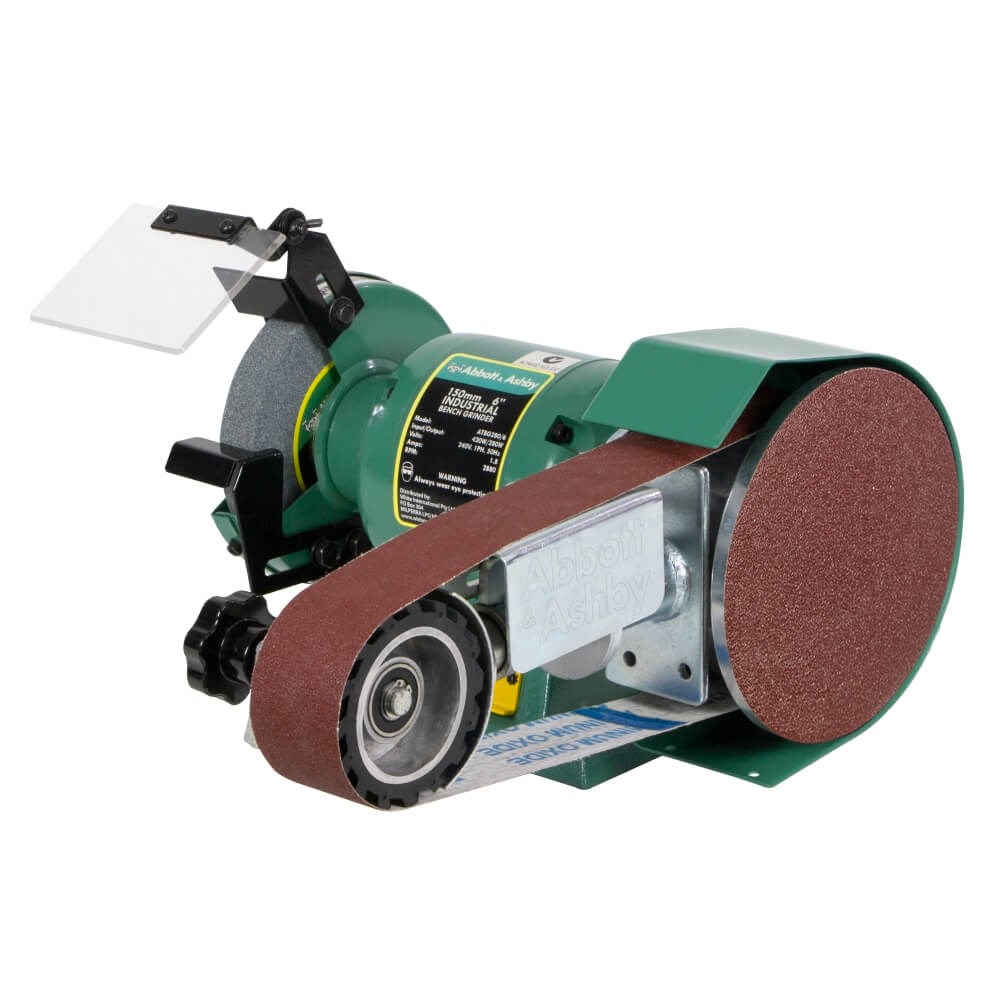 [160-AA362W6] AA362W6 - 6" Industrial Grinder with Linishing Attachment 915 x 50mm