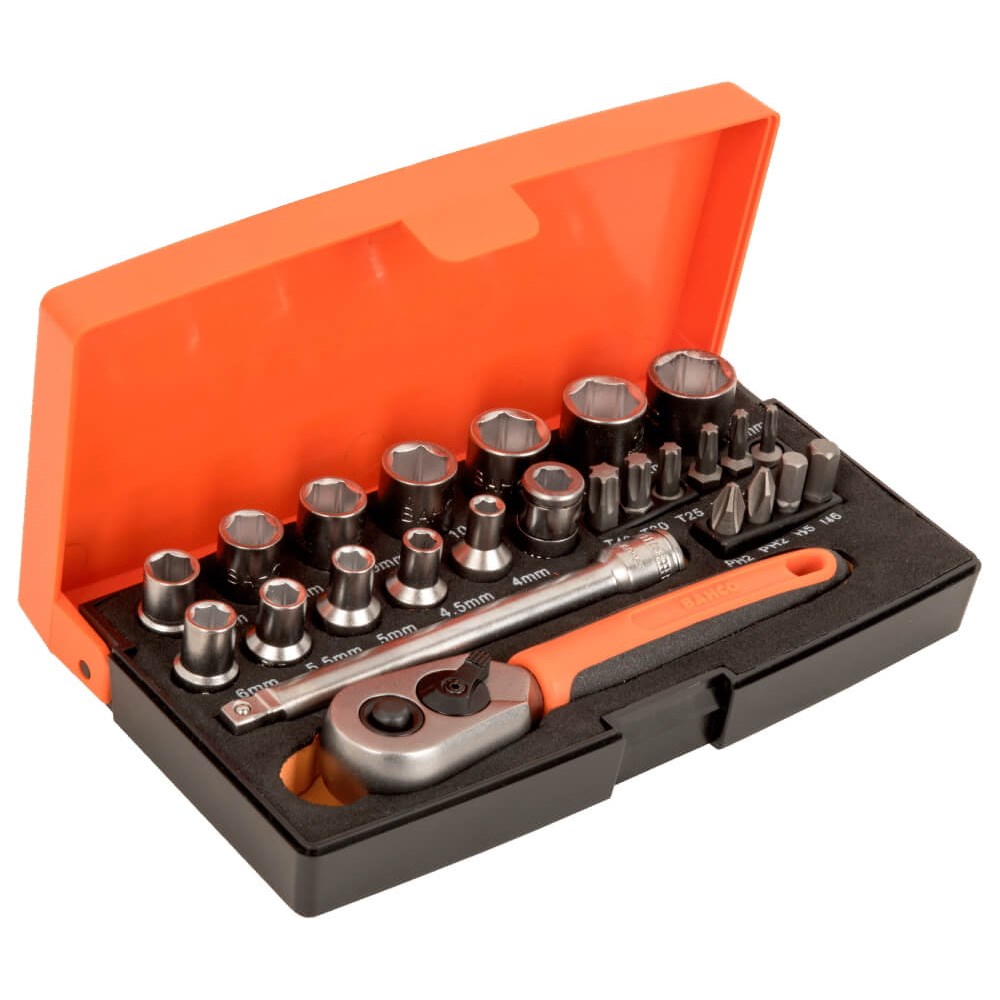 BAHSL25 - 1/4" Square Drive Socket Set 25PCS