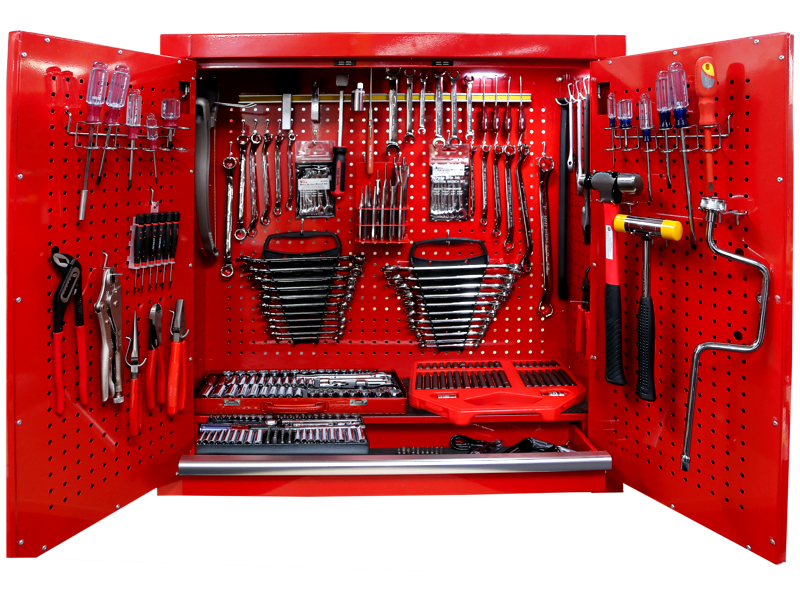 383 Piece SAE/Metric Wall Cabinet Tool Set